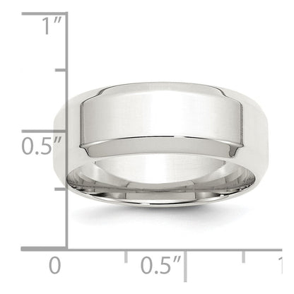 Sterlingsilber 8mm Abgeschrägt Kante Größe 5 Ring