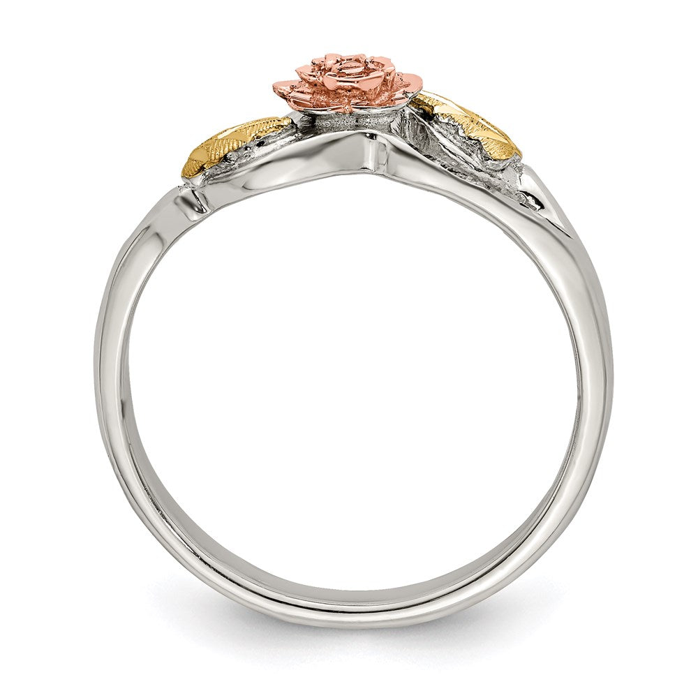 Sterlingsilber Landstrom Mt. Rushmore Schwarz Hills 12K Gold Akzente Rose Ring
