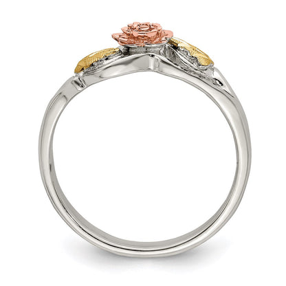 Sterlingsilber Landstrom Mt. Rushmore Schwarz Hills 12K Gold Akzente Rose Ring
