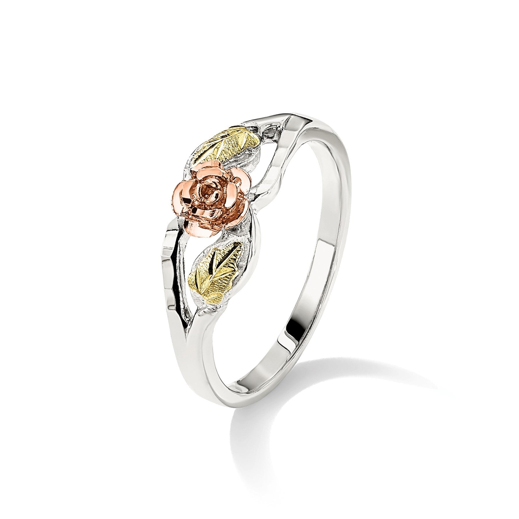 Sterlingsilber Landstrom Mt. Rushmore Schwarz Hills 12K Gold Akzente Rose Ring
