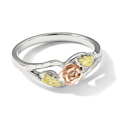 Sterlingsilber Landstrom Mt. Rushmore Schwarz Hills 12K Gold Akzente Rose Ring