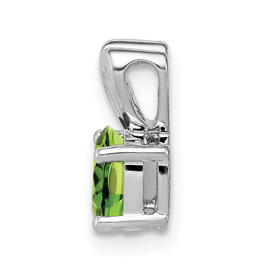 Sterlingsilber Rhodiniert Peridot Anhänger