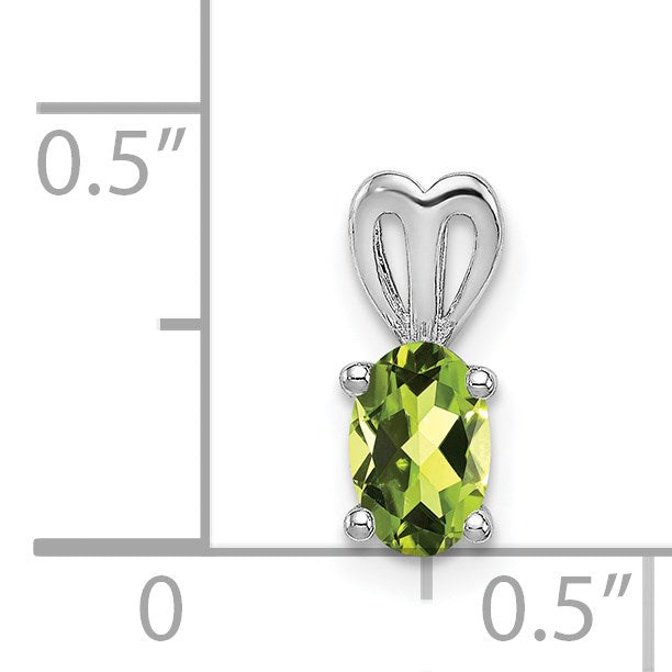Sterlingsilber Rhodiniert Peridot Anhänger