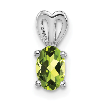 Sterlingsilber Rhodiniert Peridot Anhänger