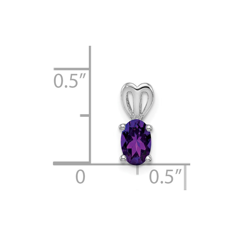 Sterlingsilber Rhodiniert Amethyst Anhänger