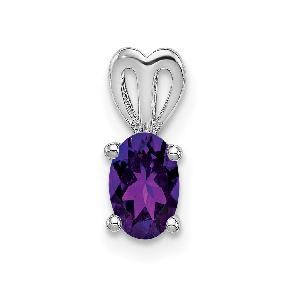 Sterlingsilber Rhodiniert Amethyst Anhänger