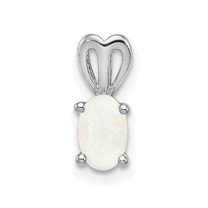 Sterlingsilber Rhodiniert Erzeugt Opal Anhänger