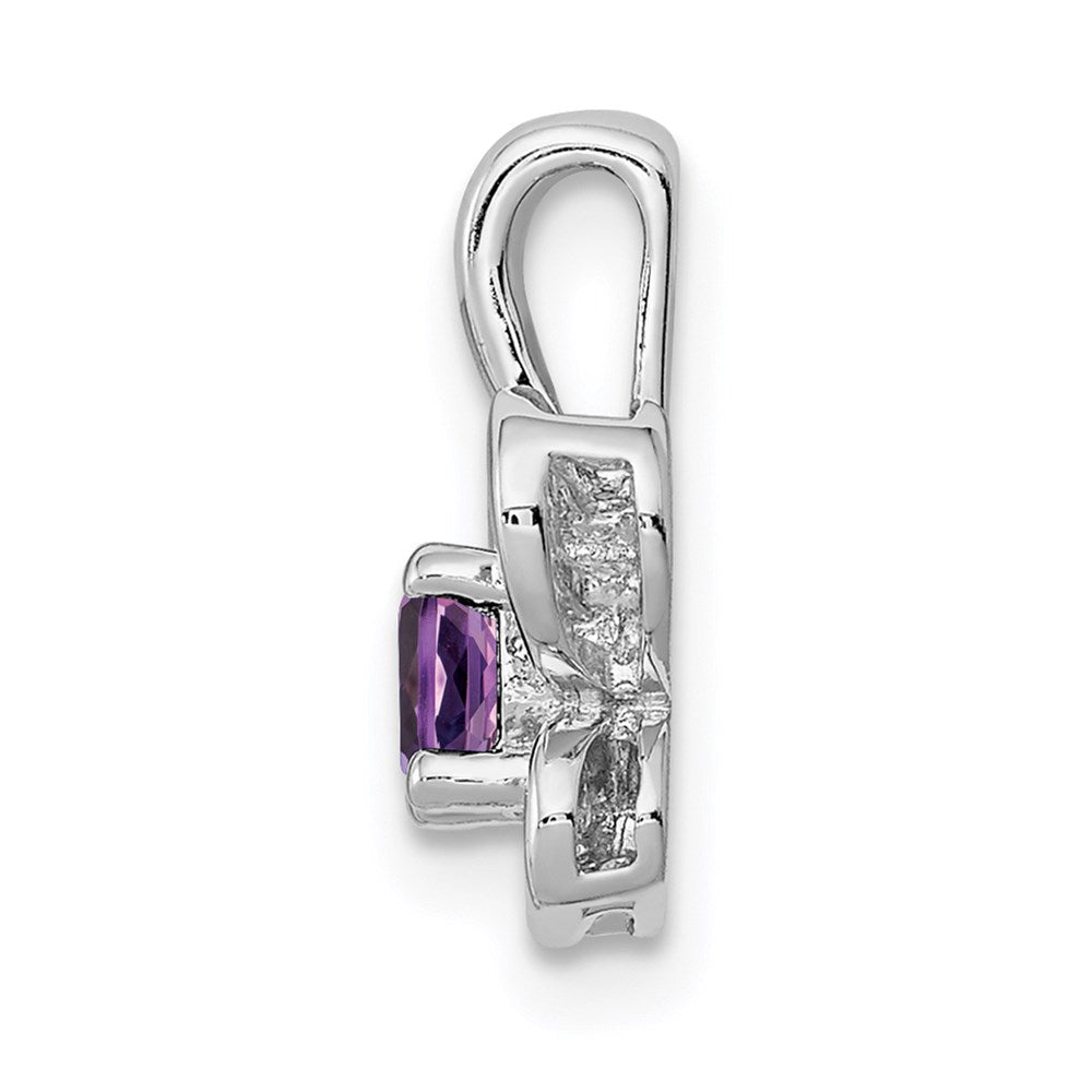 Sterlingsilber Rhodiniert Amethyst Anhänger