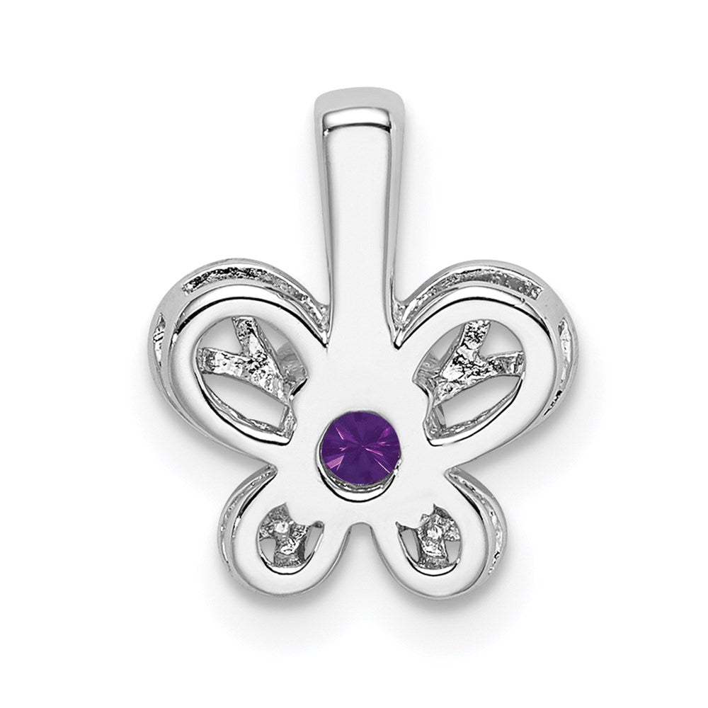 Sterlingsilber Rhodiniert Amethyst Anhänger