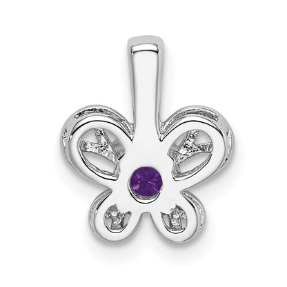 Sterlingsilber Rhodiniert Amethyst Anhänger