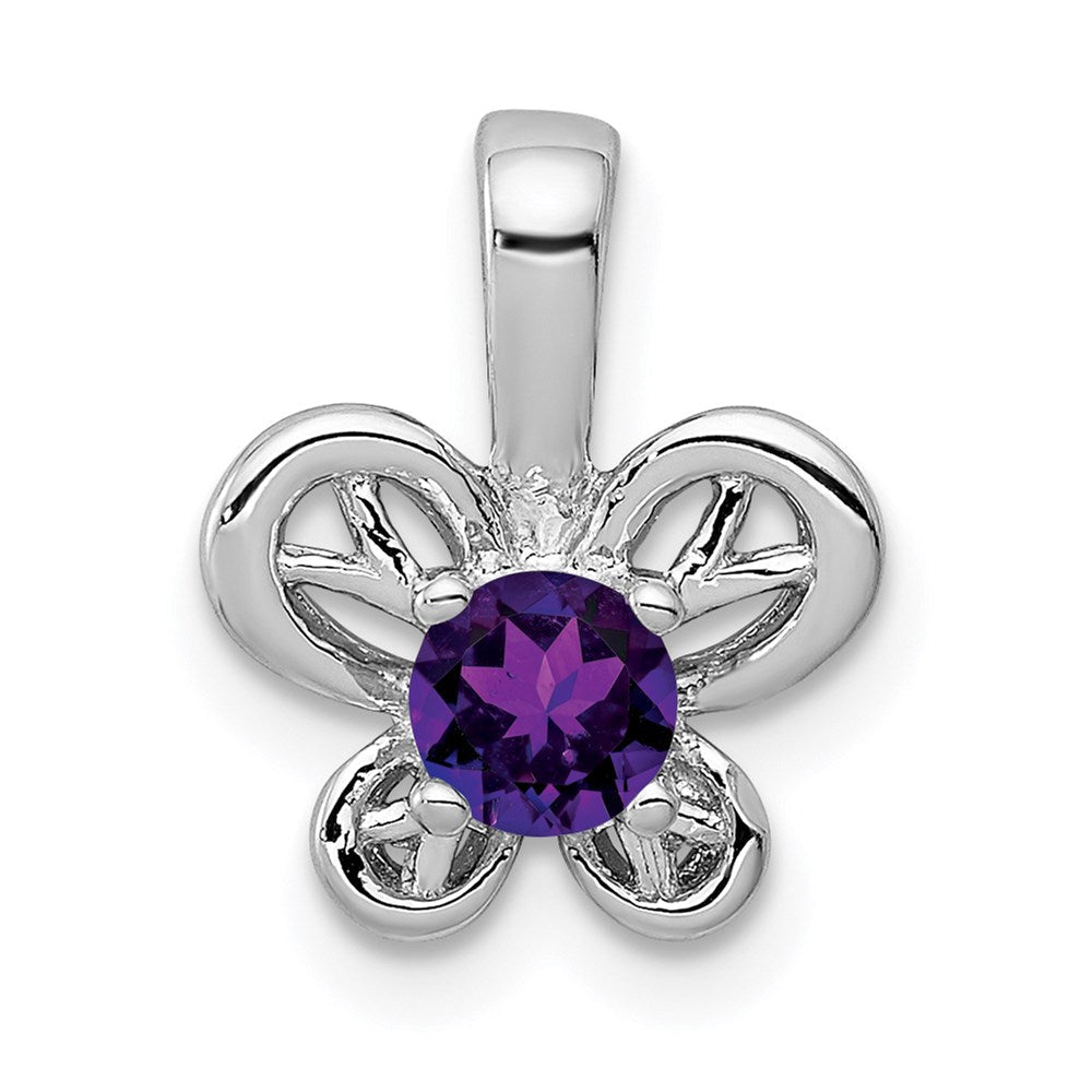 Sterlingsilber Rhodiniert Amethyst Anhänger
