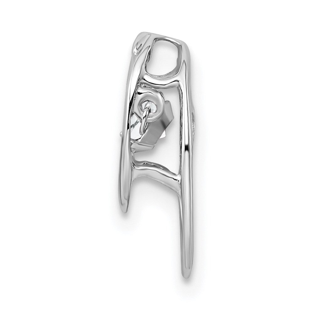Sterlingsilber Rhodium Zirkonia Geburtsstein Lebhaft Kette Anhänger