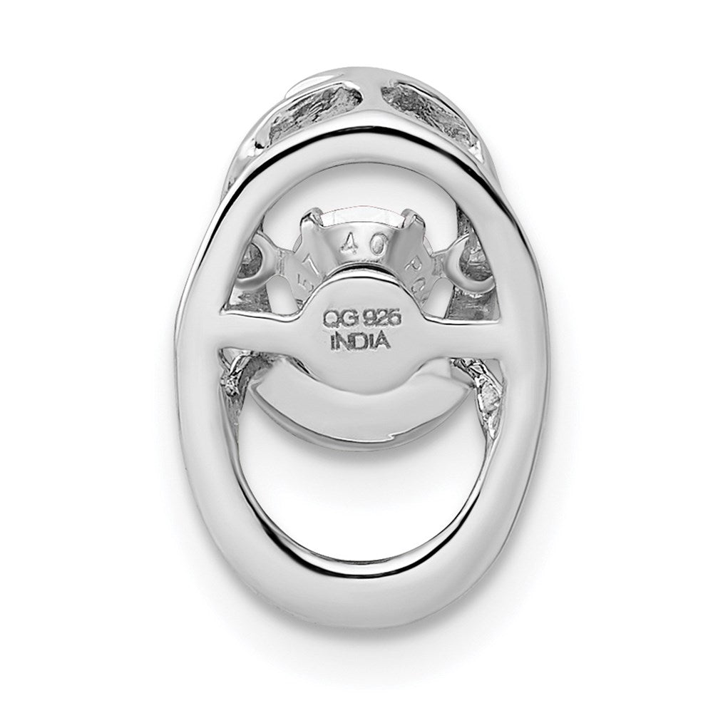 Sterlingsilber Rhodium Zirkonia Geburtsstein Lebhaft Kette Anhänger
