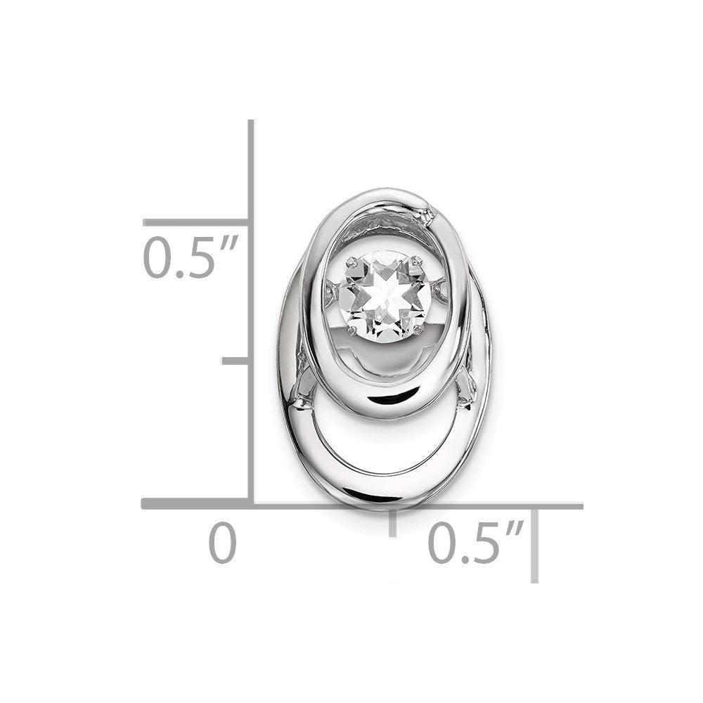 Sterlingsilber Rhodium Zirkonia Geburtsstein Lebhaft Kette Anhänger