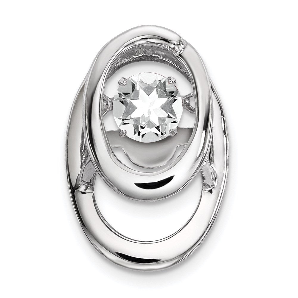 Sterlingsilber Rhodium Zirkonia Geburtsstein Lebhaft Kette Anhänger