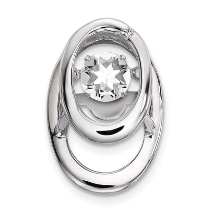 Sterlingsilber Rhodium Zirkonia Geburtsstein Lebhaft Kette Anhänger