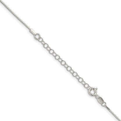 18 Zoll Sterlingsilber 1mm 8 Sided Diamantiert Venezianer Kette mit 2 Zoll Verlängerung.