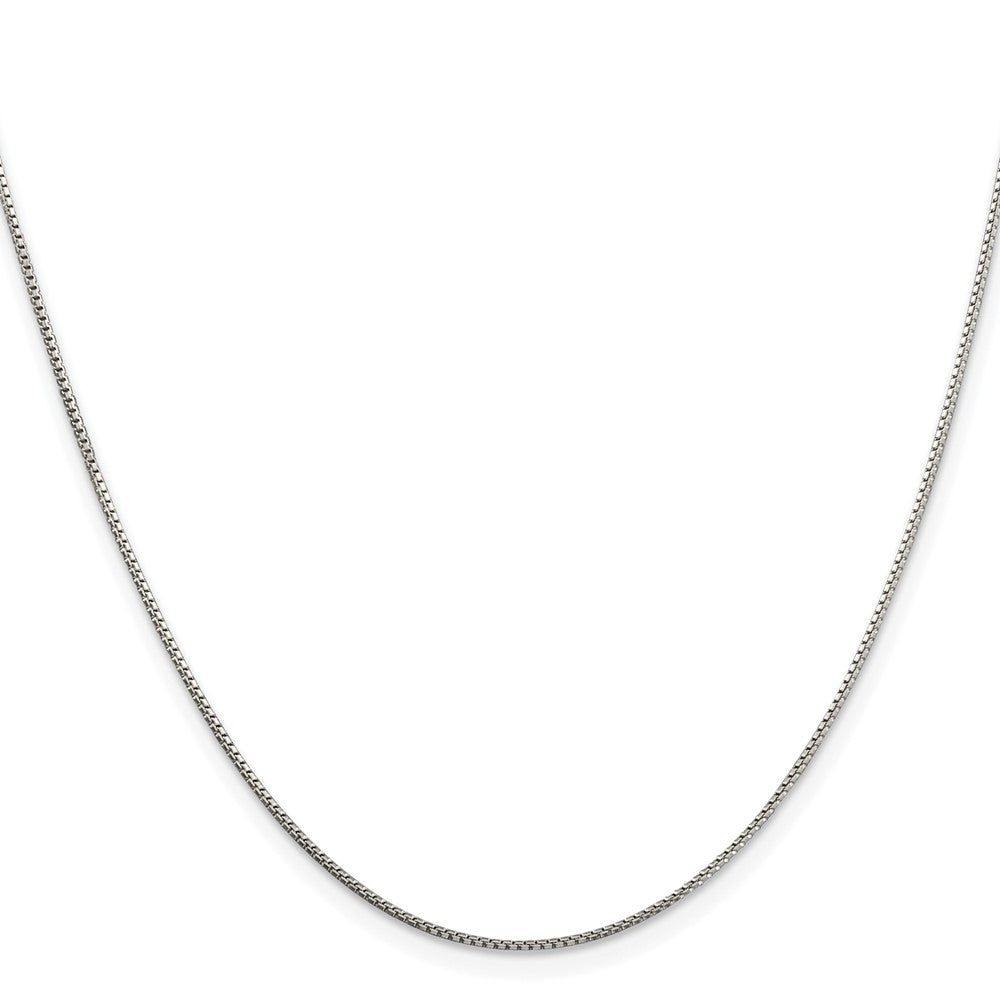 Sterlingsilber Rhodiniert 1mm 8 Sided Venezianer Kette