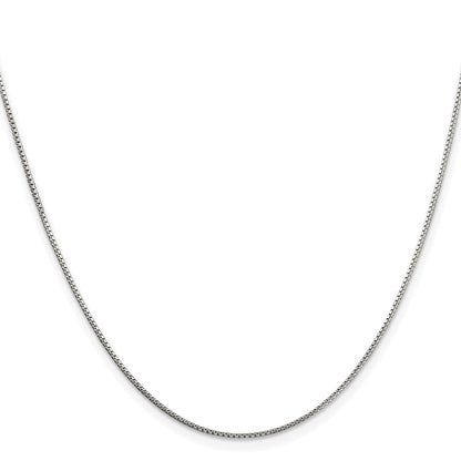 Sterlingsilber Rhodiniert 1mm 8 Sided Venezianer Kette