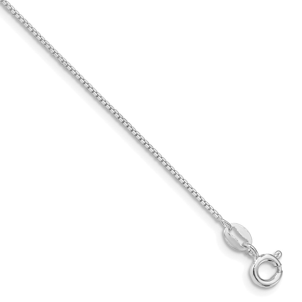 Sterlingsilber Rhodiniert 1mm 8 Sided Venezianer Kette