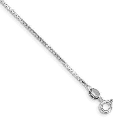 Sterlingsilber Rhodiniert 1.15mm 8 Sided Venezianer Kette