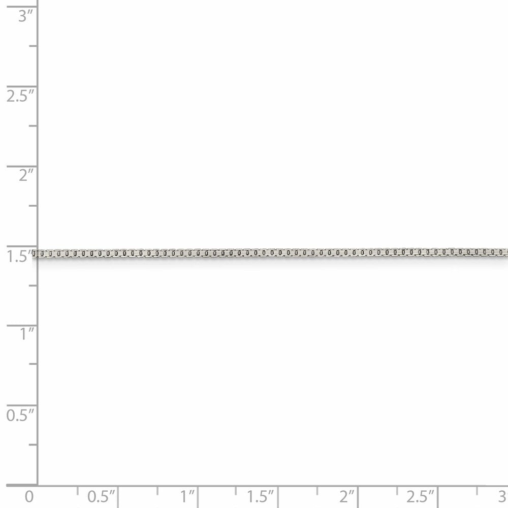 Sterlingsilber 1.25mm 8 Sided Diamantiert Venezianer Kette mit 2 Zoll Verlängerung. Halskette