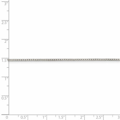 Sterlingsilber 1.25mm 8 Sided Diamantiert Venezianer Kette mit 2 Zoll Verlängerung. Halskette