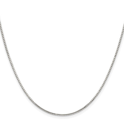 Sterlingsilber Rhodiniert 1.25mm 8 Sided Venezianer Kette