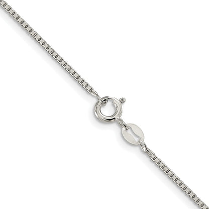 Sterlingsilber Rhodiniert 1.25mm 8 Sided Venezianer Kette