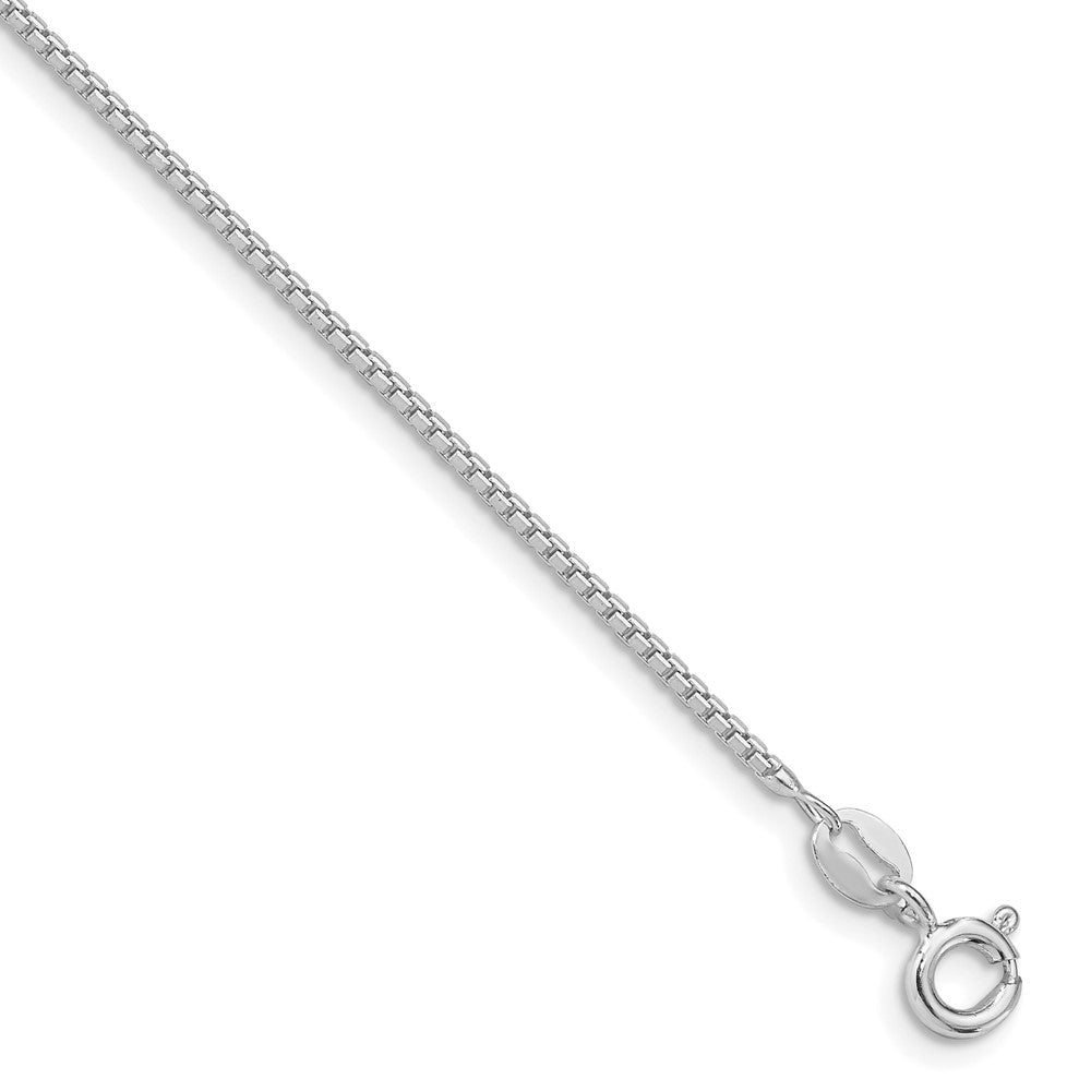 Sterlingsilber Rhodiniert 1.25mm 8 Sided Venezianer Kette
