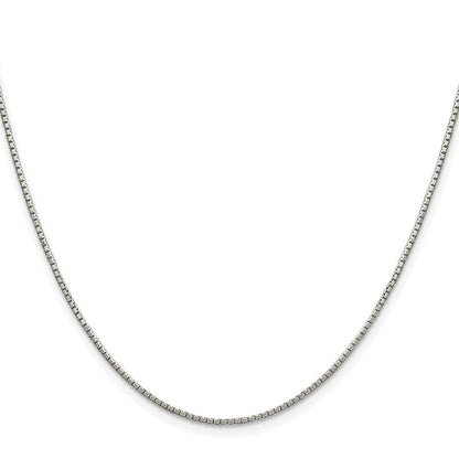 Sterlingsilber Rhodiniert 1.35mm 8 Sided Venezianer Kette