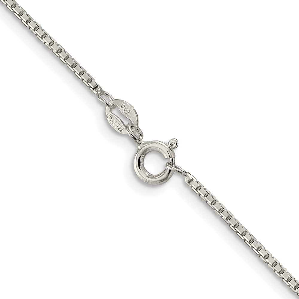 Sterlingsilber Rhodiniert 1.35mm 8 Sided Venezianer Kette