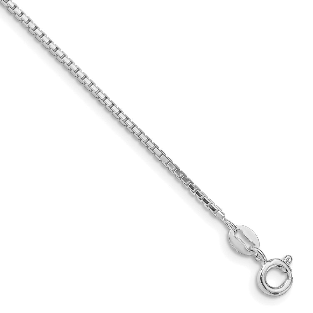 Sterlingsilber Rhodiniert 1.35mm 8 Sided Venezianer Kette