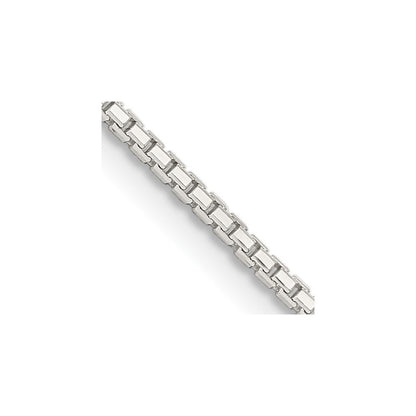 Sterlingsilber 1.35mm 8 Sided Diamantiert Venezianer Kette mit 2 Zoll Verlängerung. Halskette