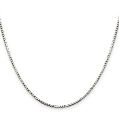 Sterlingsilber 1.5mm 8 Sided Diamantiert Venezianer Kette mit 2 Zoll Verlängerung. Halskette