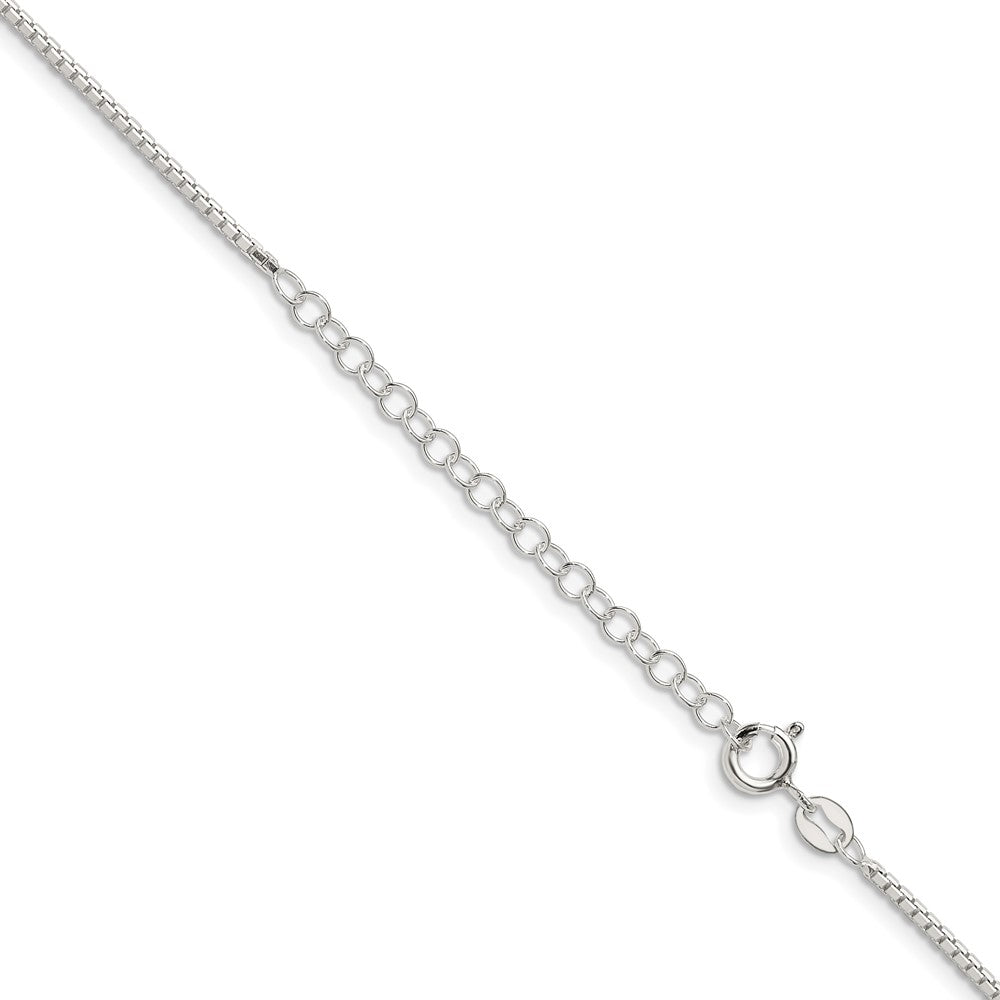 Sterlingsilber 1.5mm 8 Sided Diamantiert Venezianer Kette mit 2 Zoll Verlängerung. Halskette