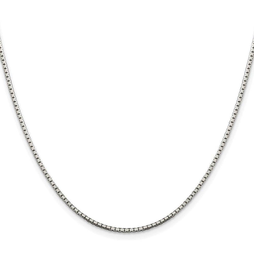 Sterlingsilber Rhodiniert 1.5mm 8 Sided Venezianer Kette