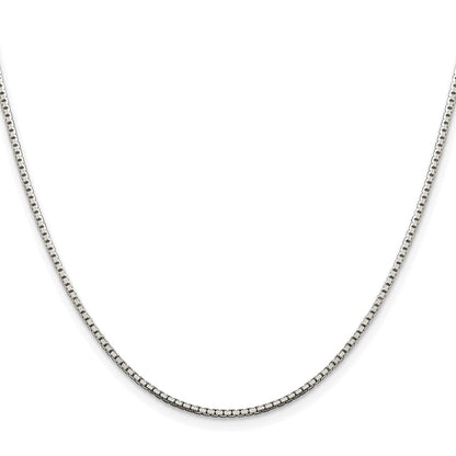 Sterlingsilber Rhodiniert 1.5mm 8 Sided Venezianer Kette
