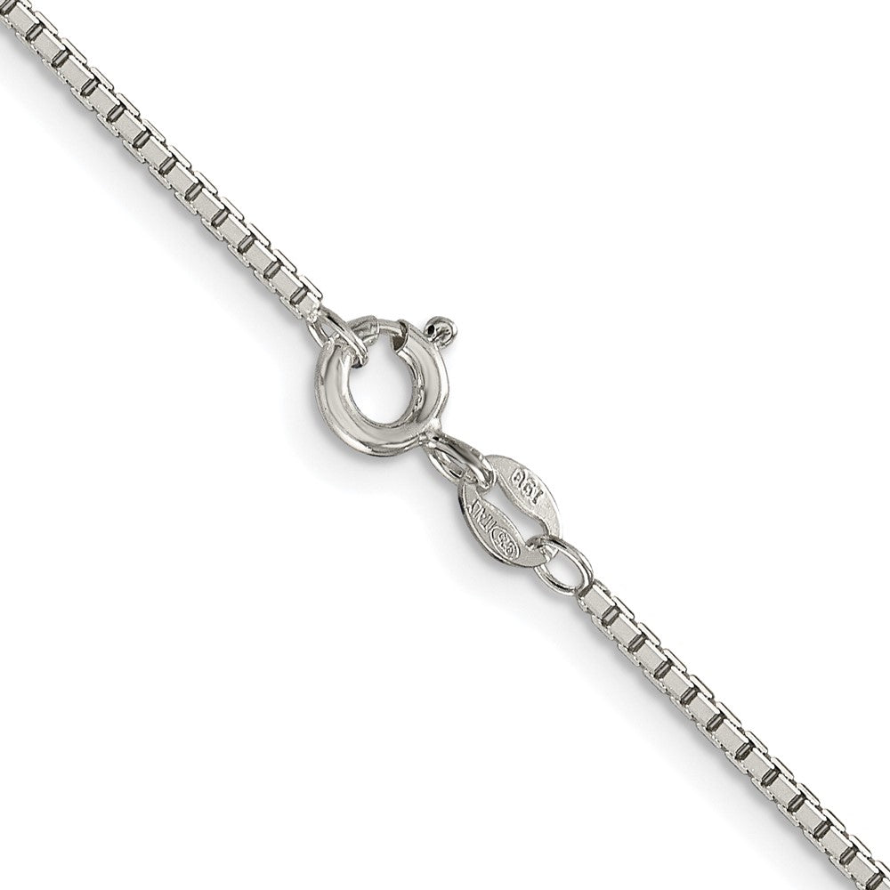 Sterlingsilber Rhodiniert 1.5mm 8 Sided Venezianer Kette