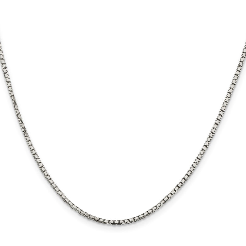Sterlingsilber Rhodiniert 1.7mm 8 Sided Diamantiert Mirror Venezianer Halskette