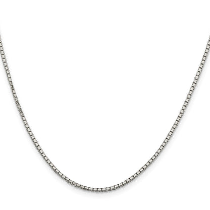 Sterlingsilber Rhodiniert 1.7mm 8 Sided Diamantiert Mirror Venezianer Halskette