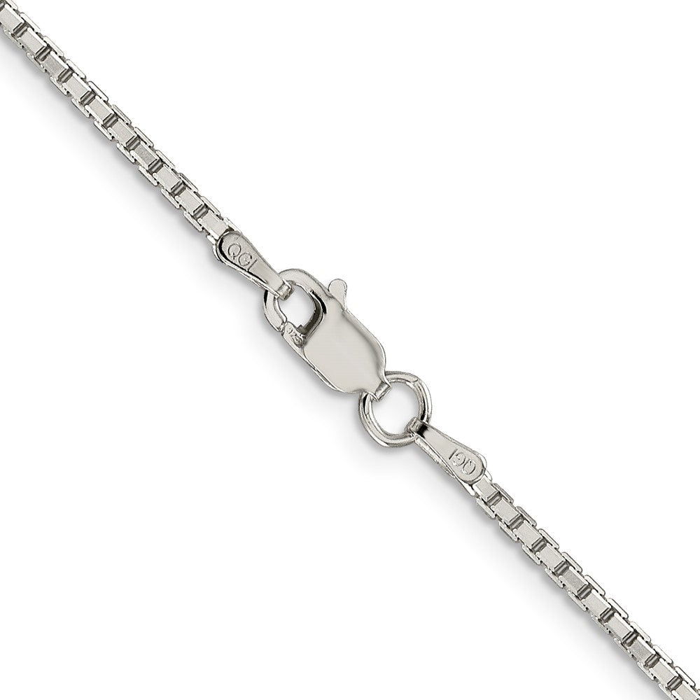 Sterlingsilber Rhodiniert 1.7mm 8 Sided Diamantiert Mirror Venezianer Halskette