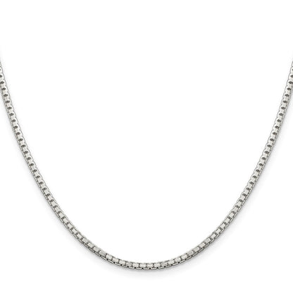 Sterlingsilber 2mm 8 Sided Diamantiert Venezianer Halskette
