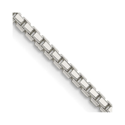 Sterlingsilber 2mm 8 Sided Diamantiert Venezianer Halskette