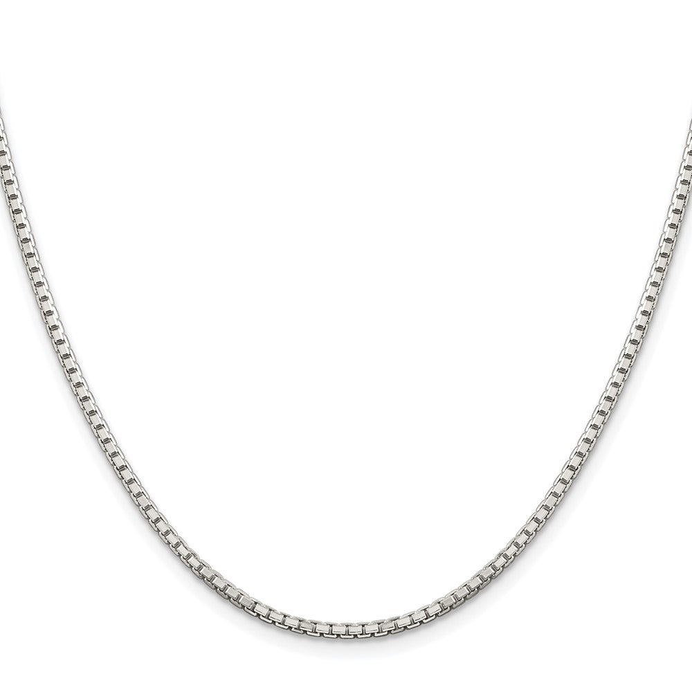 Sterlingsilber Rhodiniert 2mm 8 Sided Venezianer Kette