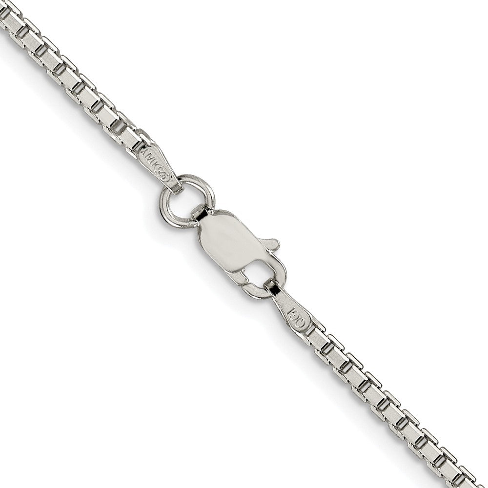 Sterlingsilber Rhodiniert 2mm 8 Sided Venezianer Kette
