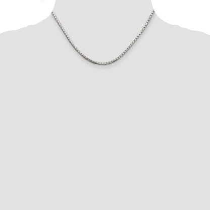Sterlingsilber 2.5mm 8 Sided Diamantiert Venezianer Halskette