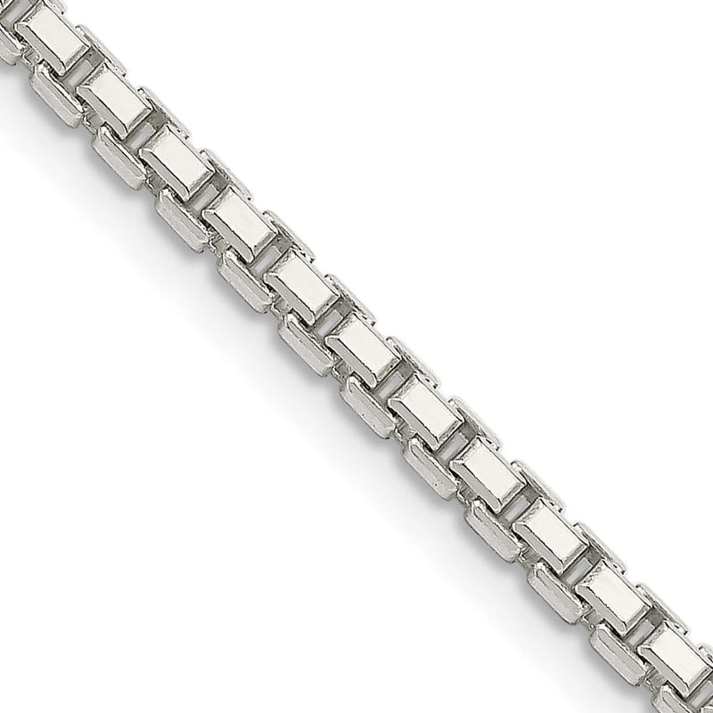 Sterlingsilber 2.5mm 8 Sided Diamantiert Venezianer Halskette