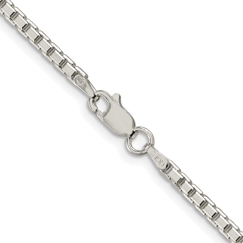 Sterlingsilber Rhodiniert 2.5mm 8 Sided Venezianer Kette