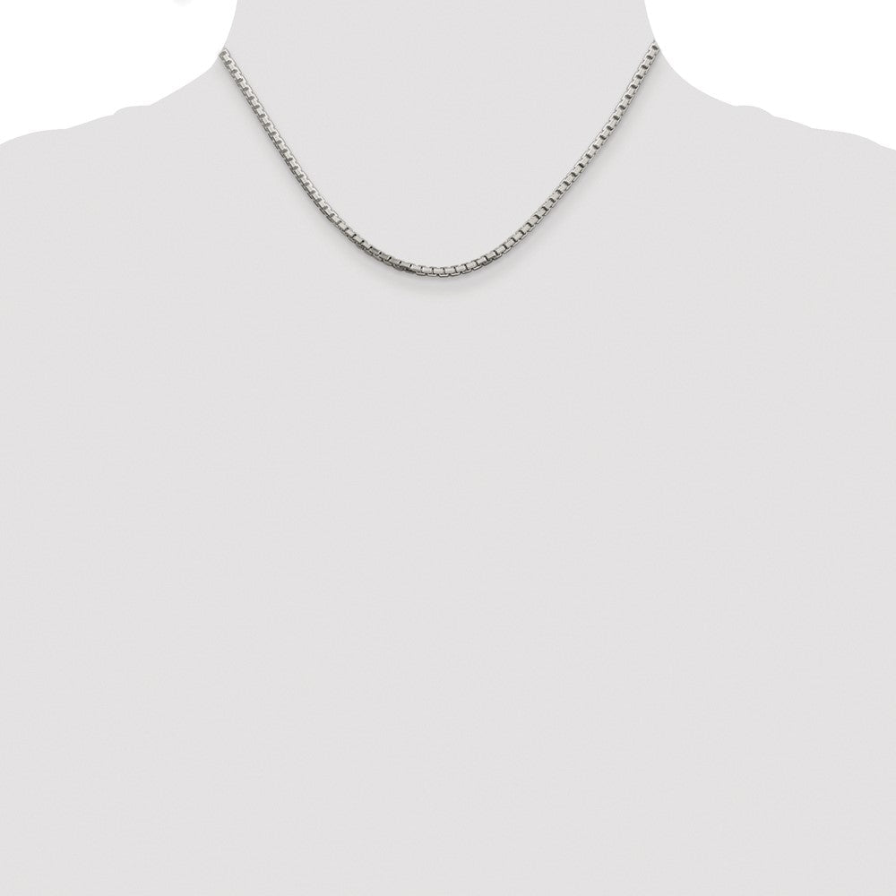 Sterlingsilber Rhodiniert 2.5mm 8 Sided Venezianer Kette